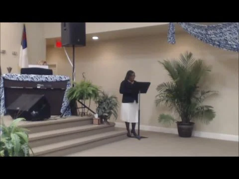 Rev. Georgia Goff giving a royal FEAST OF TRUMPETS proclomation