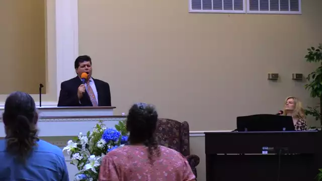 Shane & Karen Vaughn singing during the Altar Services ..